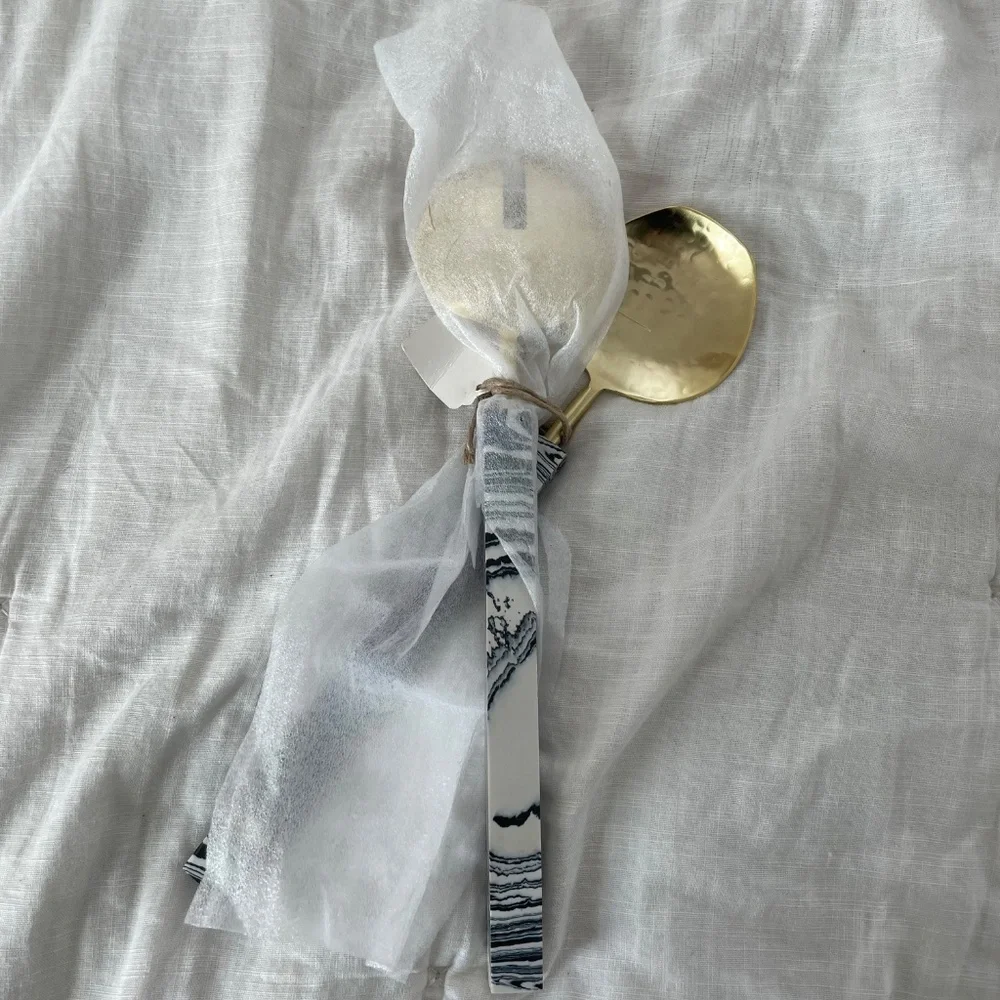 Evie Serving Hipster Hippie Artsy Chic Fancy Classy Classic Utensils, Set of 2